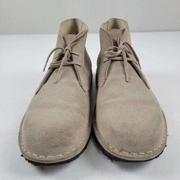 Clarks Desert Chukka Boots Men's Sz 9.5 M Sand Suede Soft Crepe Sole 3169 - Picture 5 of 11